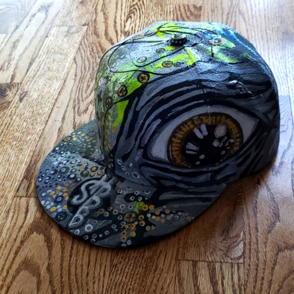Hand Painted and Signed Sugar Boy Luxury Art Deco Abstract Grunge Gangster Y2K